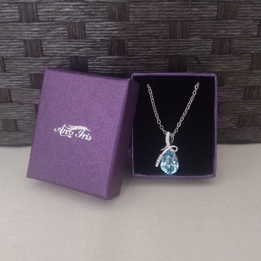 Sterling Silver and Cubic Zirconia Pendant Necklace